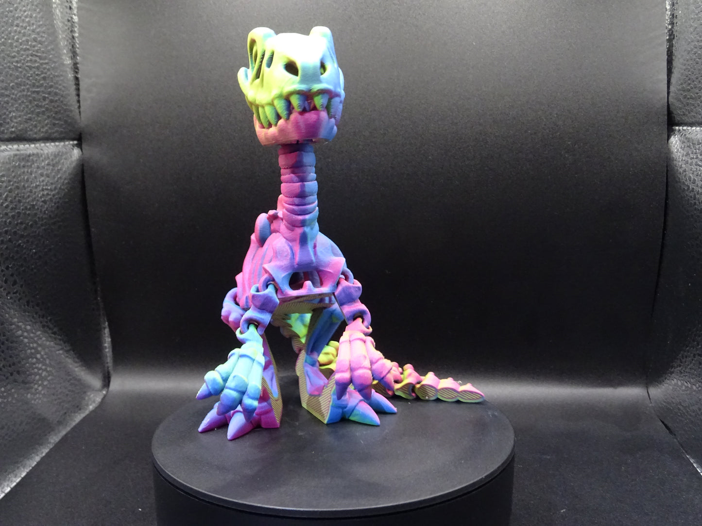 Large Skeleton Velociraptor Raptor 3D Printed Articulating Flexi Fidget display collection