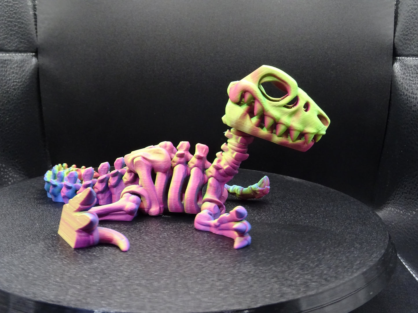 Large Skeleton Velociraptor Raptor 3D Printed Articulating Flexi Fidget display collection