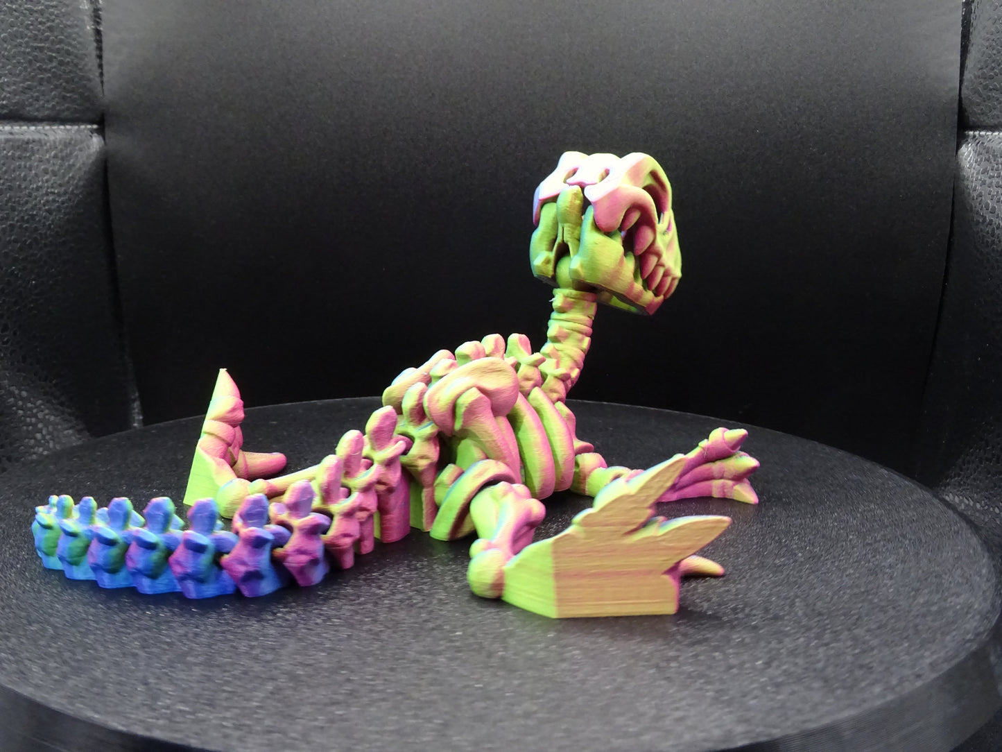 Large Skeleton Velociraptor Raptor 3D Printed Articulating Flexi Fidget display collection