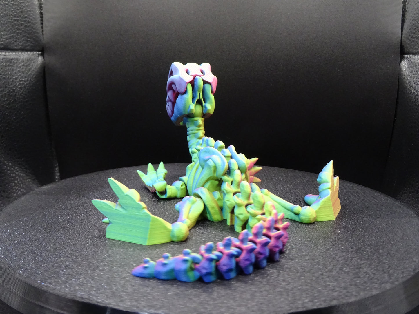 Large Skeleton Velociraptor Raptor 3D Printed Articulating Flexi Fidget display collection