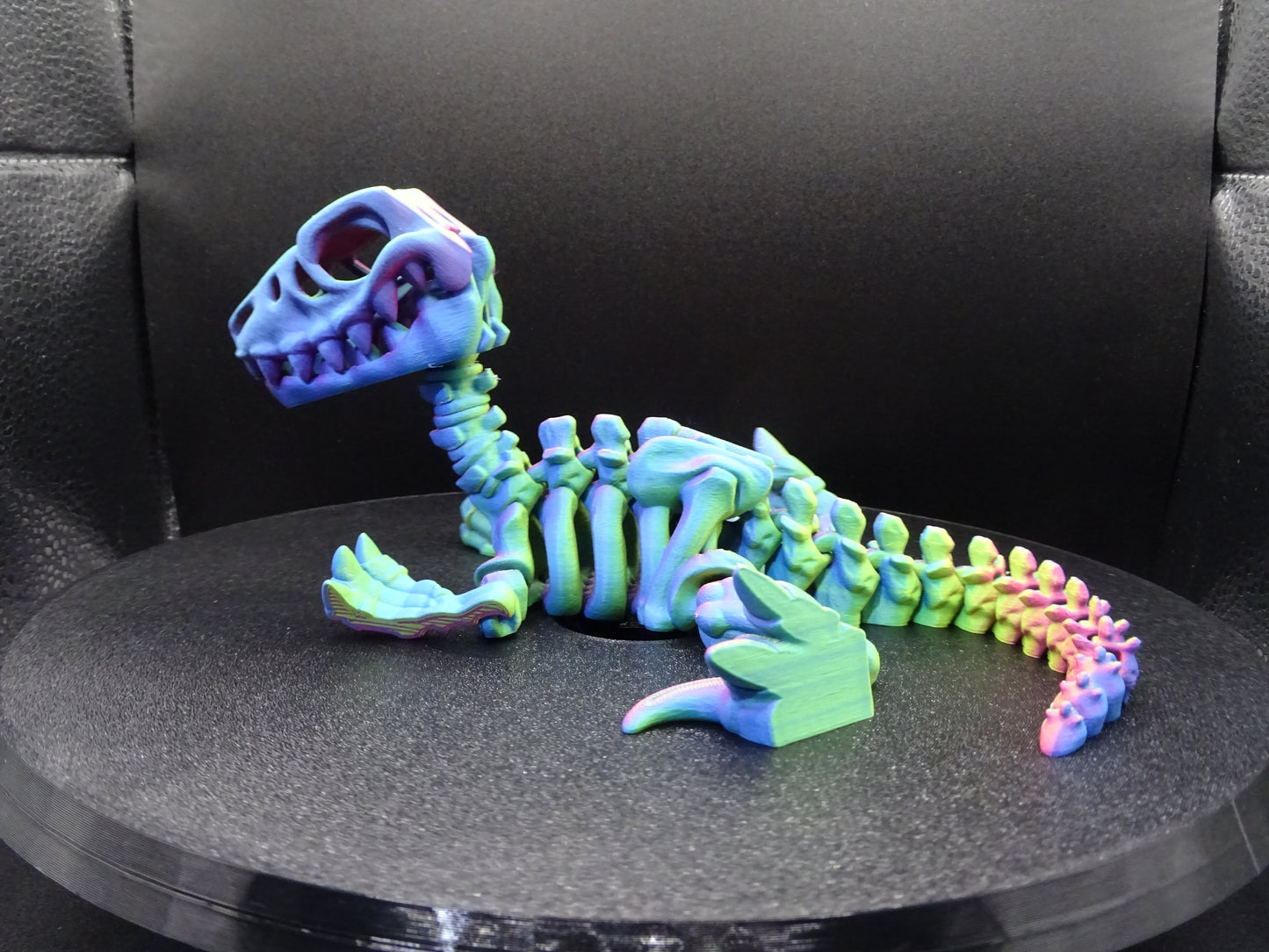 Large Skeleton Velociraptor Raptor 3D Printed Articulating Flexi Fidget display collection