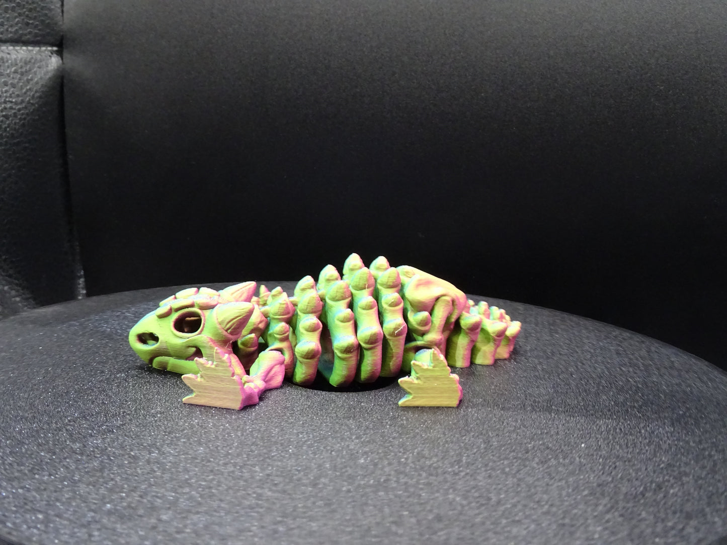 Skeleton Ankylosaurus 3D Printed Articulating Flexi Fidget display collection