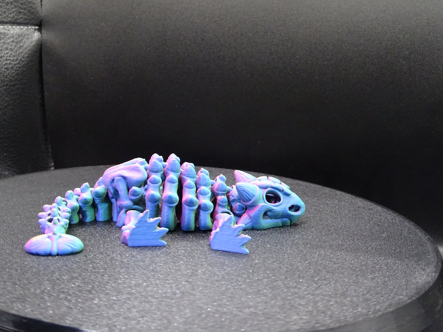Skeleton Ankylosaurus 3D Printed Articulating Flexi Fidget display collection