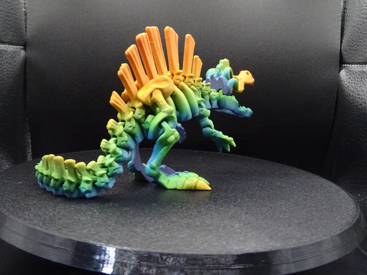 Skeleton Spinosaurus 3D Printed Articulating Flexi Fidget display collection