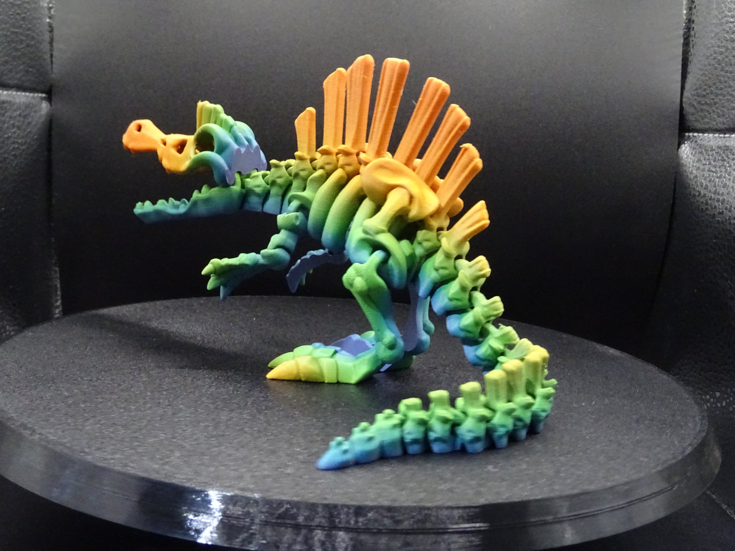 Skeleton Spinosaurus 3D Printed Articulating Flexi Fidget display collection