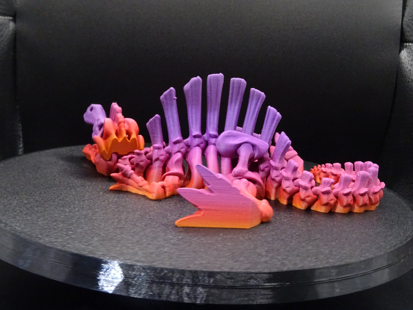 Skeleton Spinosaurus 3D Printed Articulating Flexi Fidget display collection