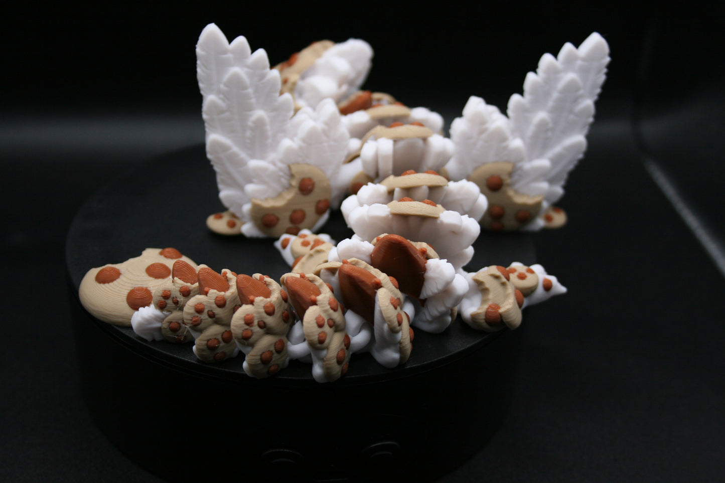 Chocolate Chip cookie dragon, 3d printed Milk Chocolate Cookies Articulated flexi fidget