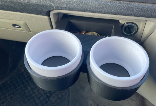 VW Twin Cup Holder for T6 with coloured inserts