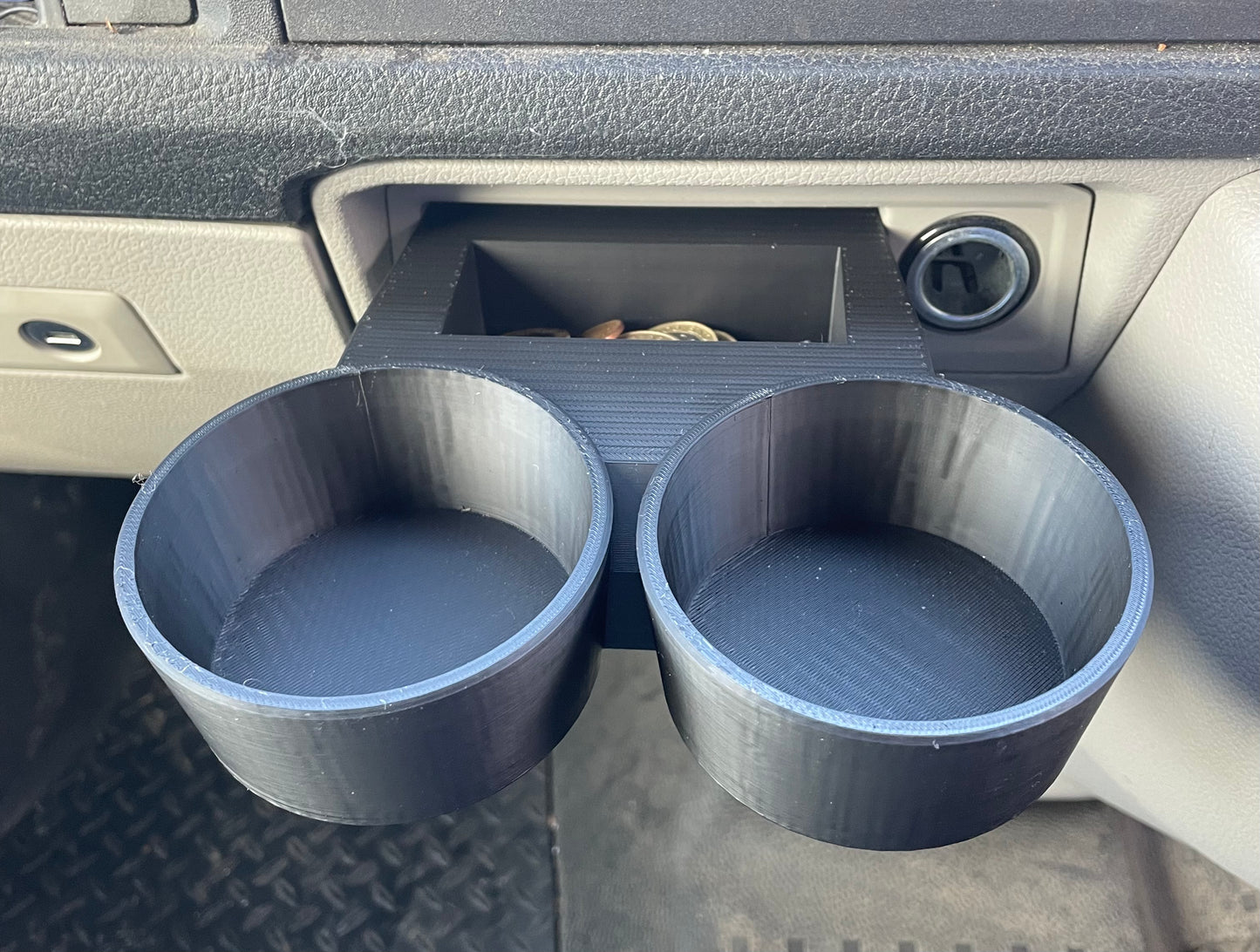 VW Twin Cup Holder for T6 with coloured inserts