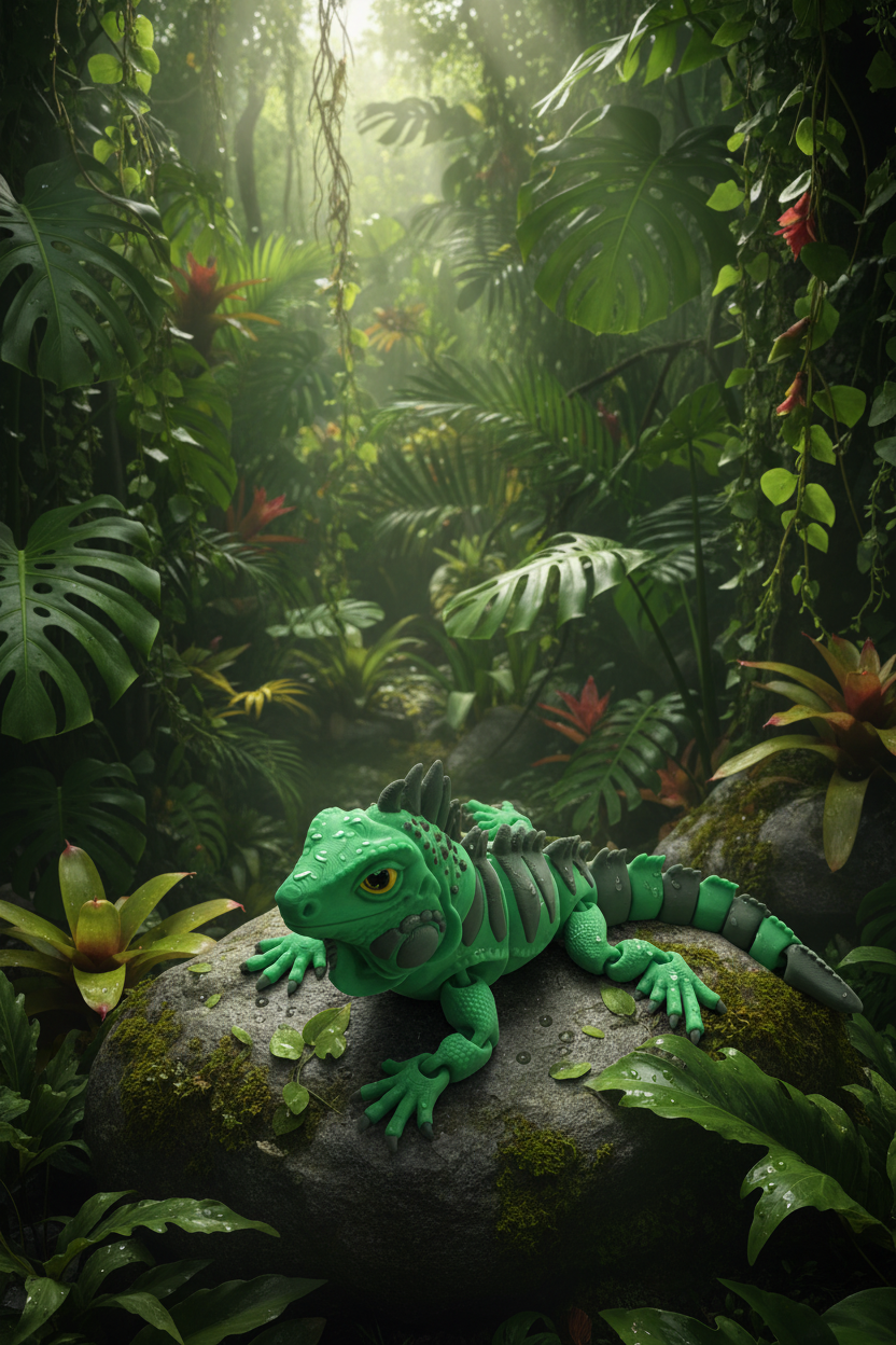 Put this iguana into the correct surroundings for its natural life
