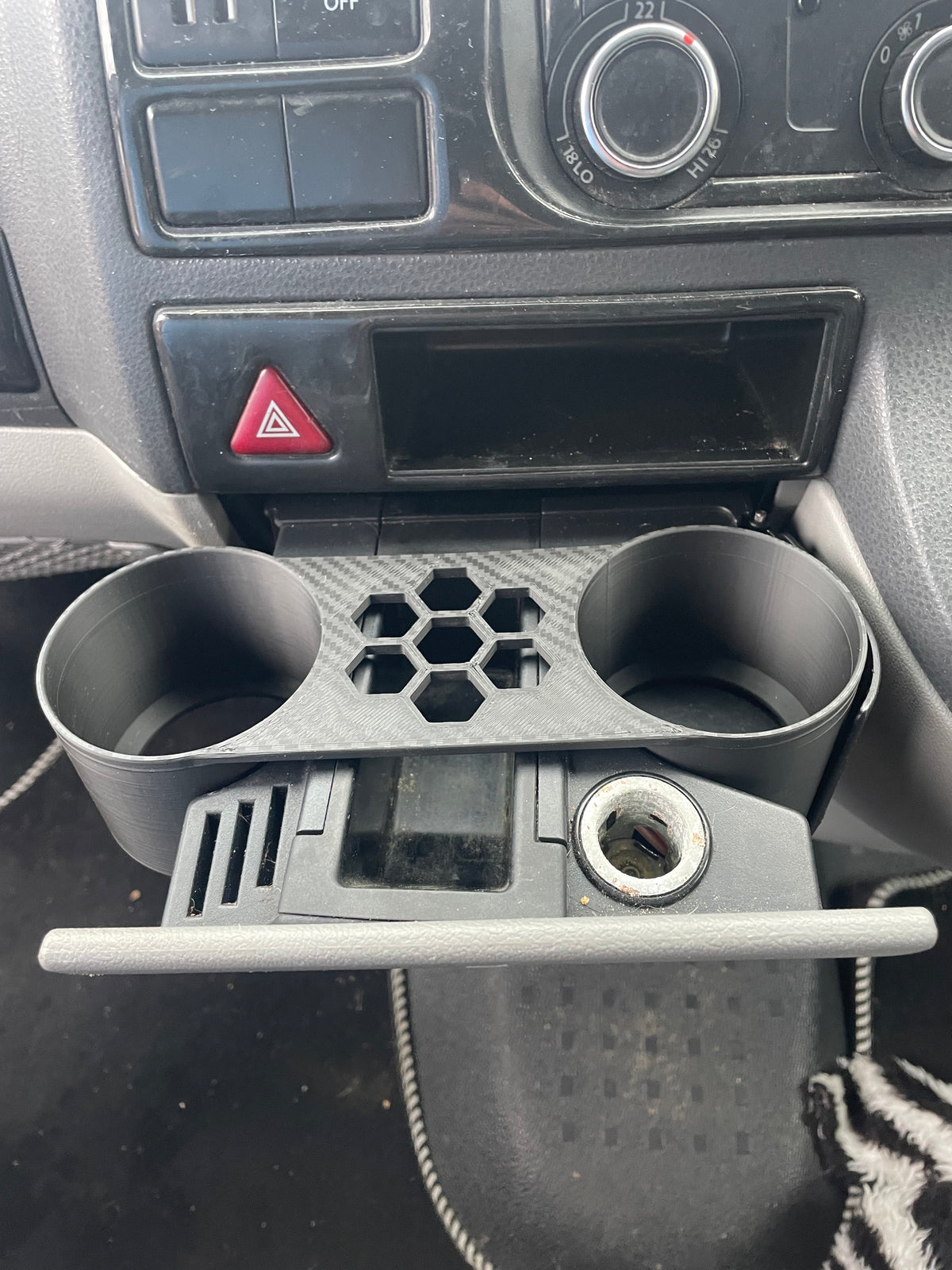 Twin Cup Holder Compatible with VW Transporter T5 T5.1 (May fit some T4's)