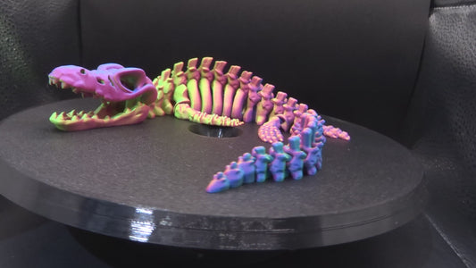 Skeleton Mosasaurus 3D Printed Articulating Flexi Fidget display collection